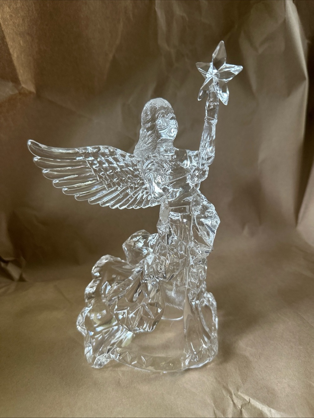 Acrylic Angel with Star Tree Topper 9”